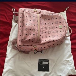 Salmon Motif MCM bag Large
